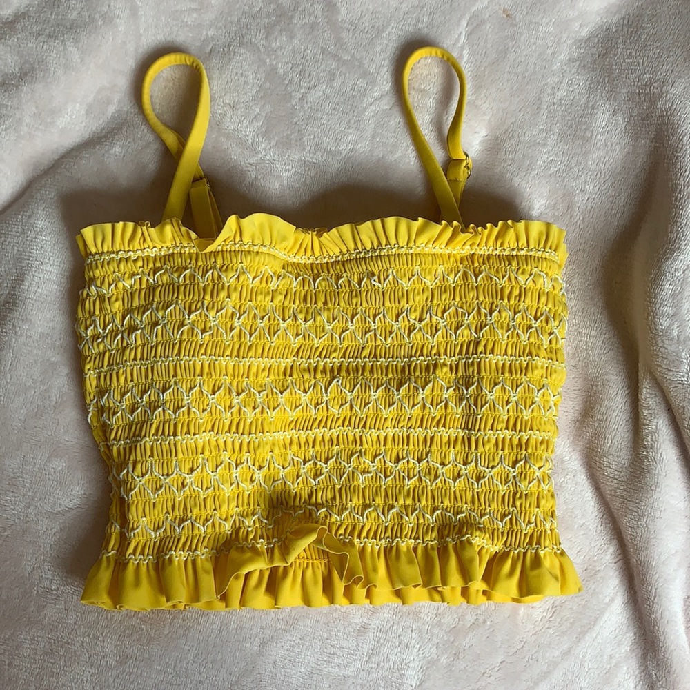 Yellow bathing suit top